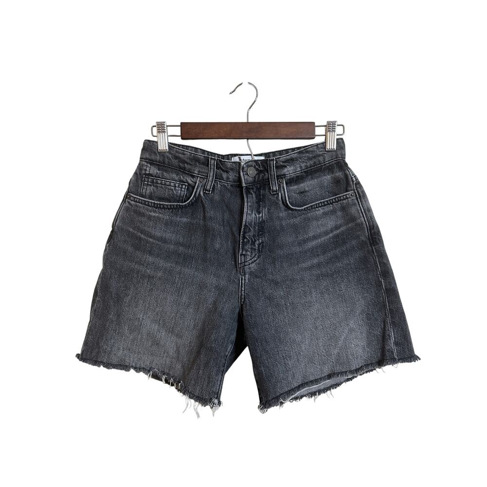 Reformation High Waisted Cut-off Denim Shorts Washed Black Womans 24